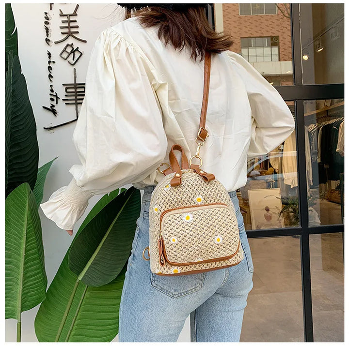 Petite Floré Embroidered Student Bag