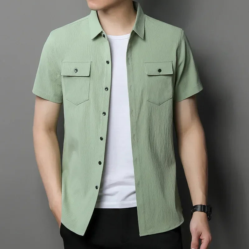 Greyson Textured Button-Up