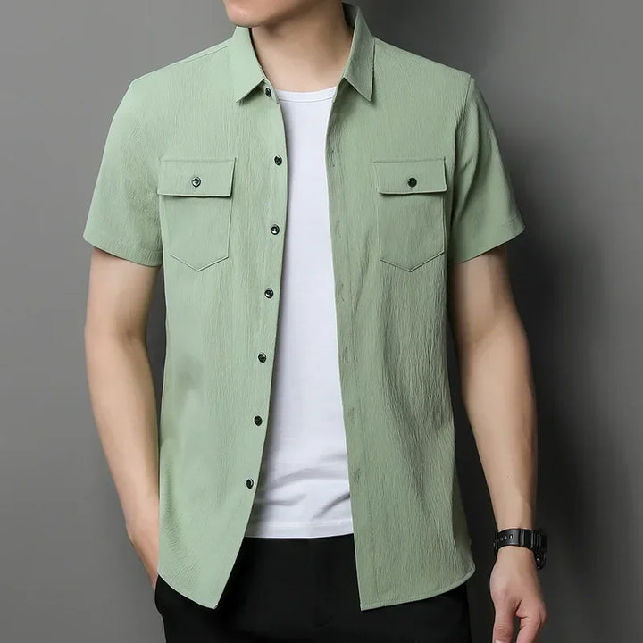Greyson Textured Button-Up