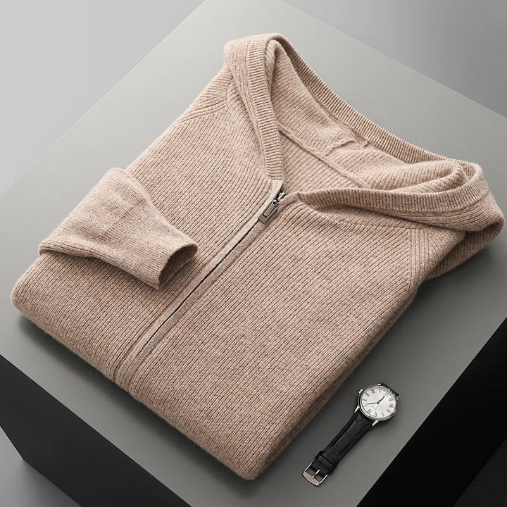 Merrick 100% Wool Zip-Up Hoodie