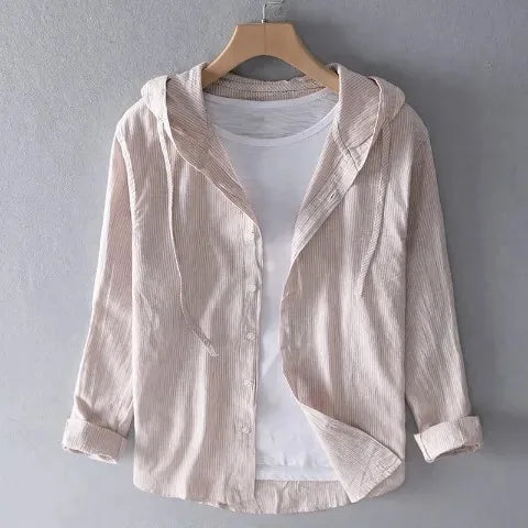 Bresco Hooded Linen Shirt