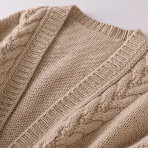 Sandra Eve Cable-Knit Cardigan