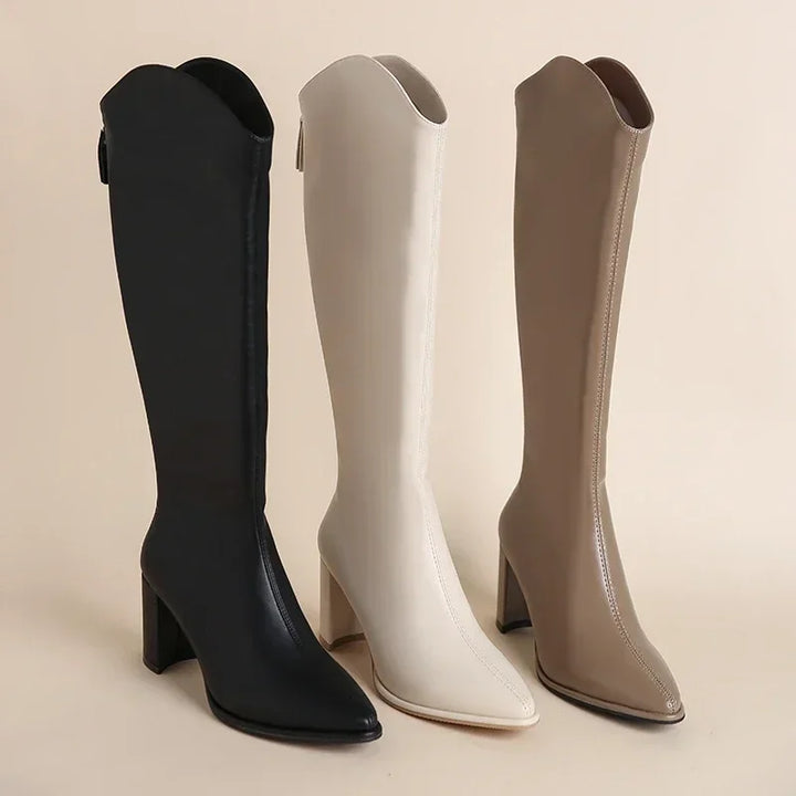 Lyra Quilted Knee-High Boots