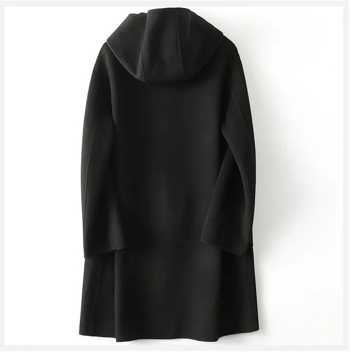 Mireya Hooded Woolen Overcoat