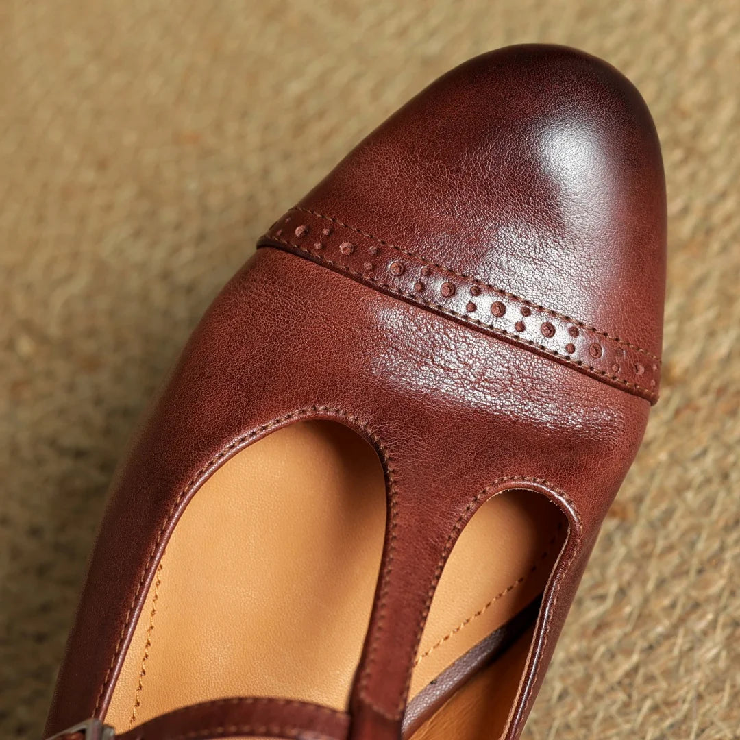 Clarisse Genuine Leather Flats