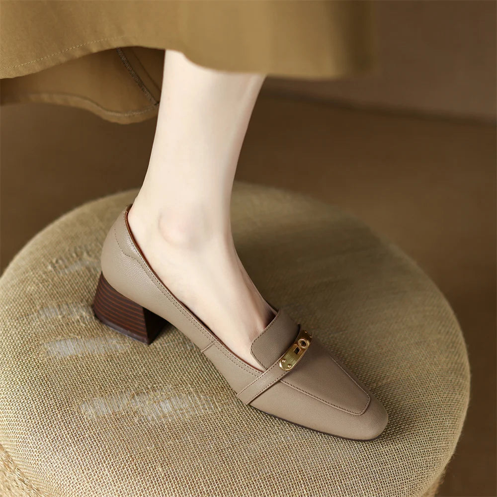 Rouxel Genuine Leather Heels