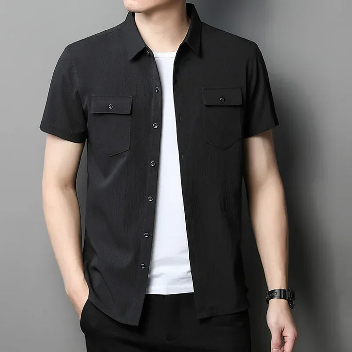 Greyson Textured Button-Up