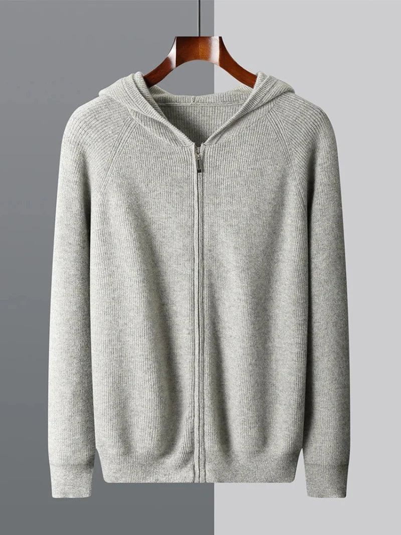 Merrick 100% Wool Zip-Up Hoodie