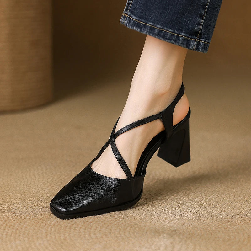 Velisse Genuine Leather Heels