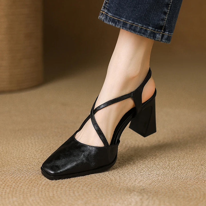 Velisse Genuine Leather Heels