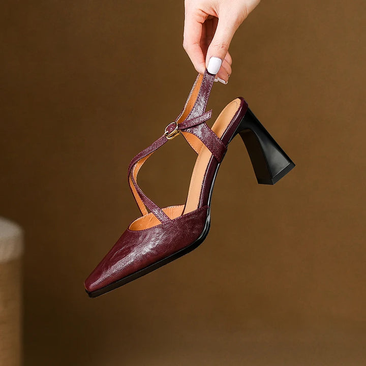 Velisse Genuine Leather Heels