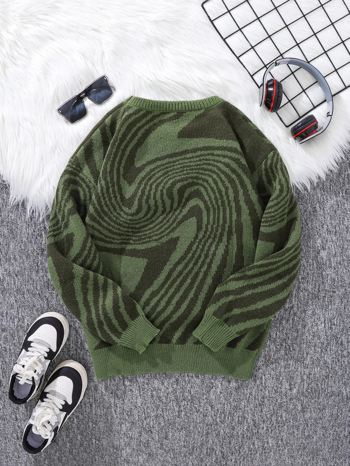 Cloudrift Abstract Wool Pullover