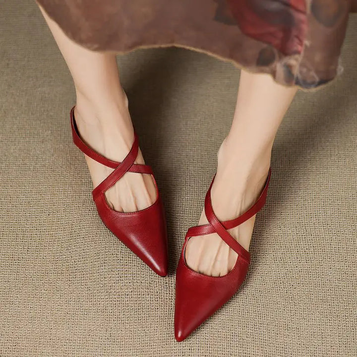 Cecilia Rose Genuine Leather Mules