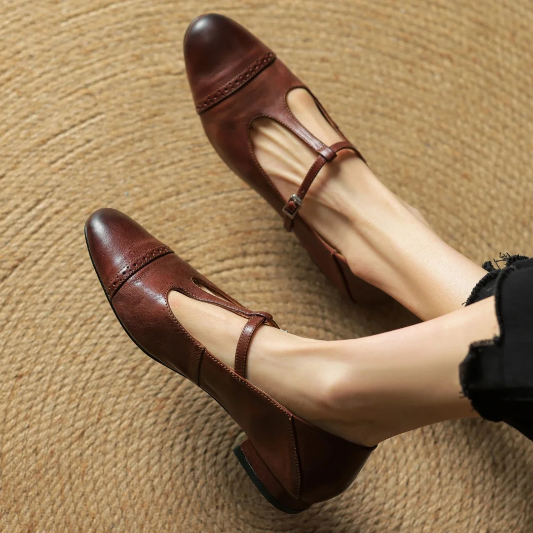 Clarisse Genuine Leather Flats