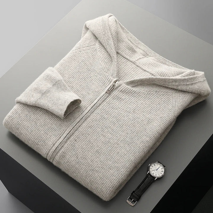 Merrick 100% Wool Zip-Up Hoodie