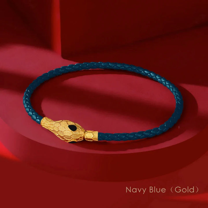 Aspis Viper Handwoven Leather Bracelet