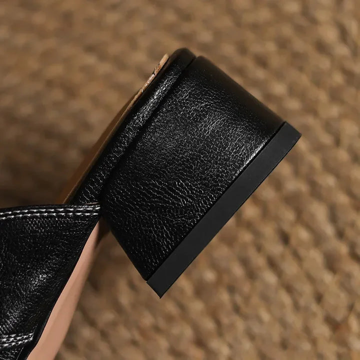 Tavrin Sleek Leather Mules