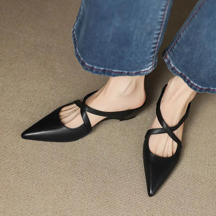 Cecilia Rose Genuine Leather Mules