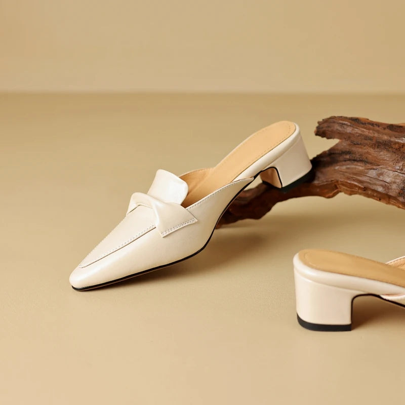 Alvéra Genuine Leather Mules