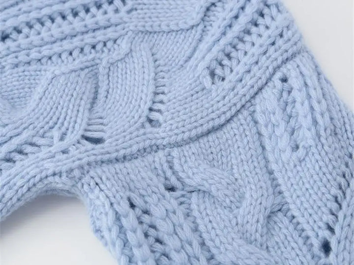 Hearthmere Hollow-Twist Wool Turtleneck