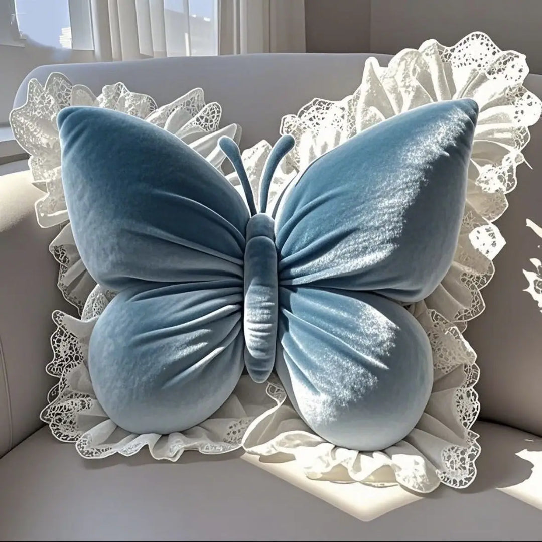 Allure Velvet Butterfly Cushion