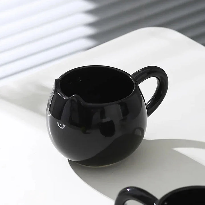 Midnight Cat Glazed Ceramic Mug
