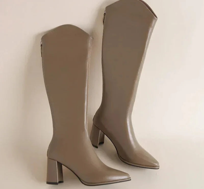 Lyra Quilted Knee-High Boots