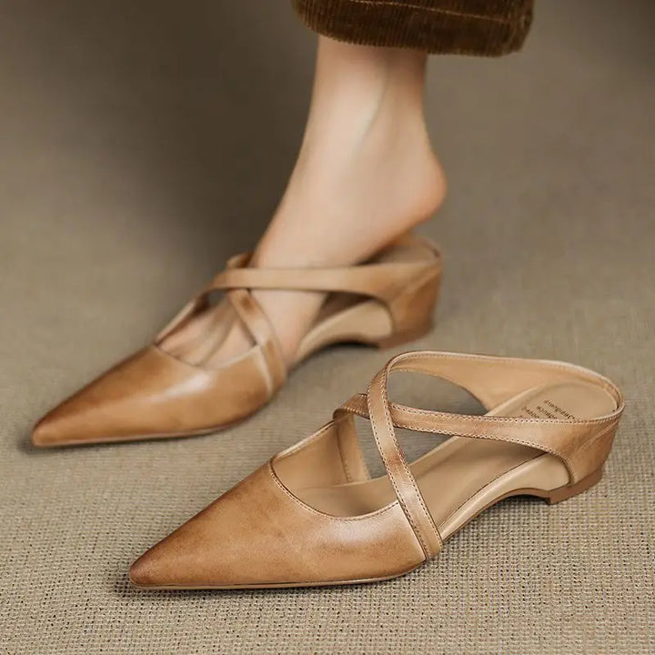 Cecilia Rose Genuine Leather Mules