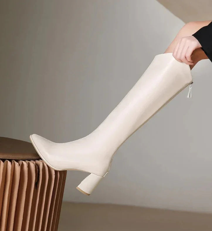 Lyra Quilted Knee-High Boots