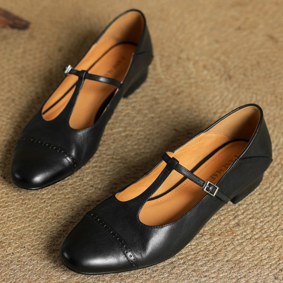 Clarisse Genuine Leather Flats