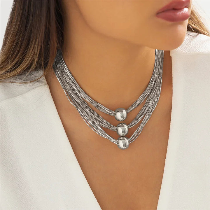 Thalora Ball Drape Necklace