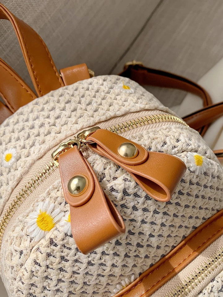 Petite Floré Embroidered Student Bag