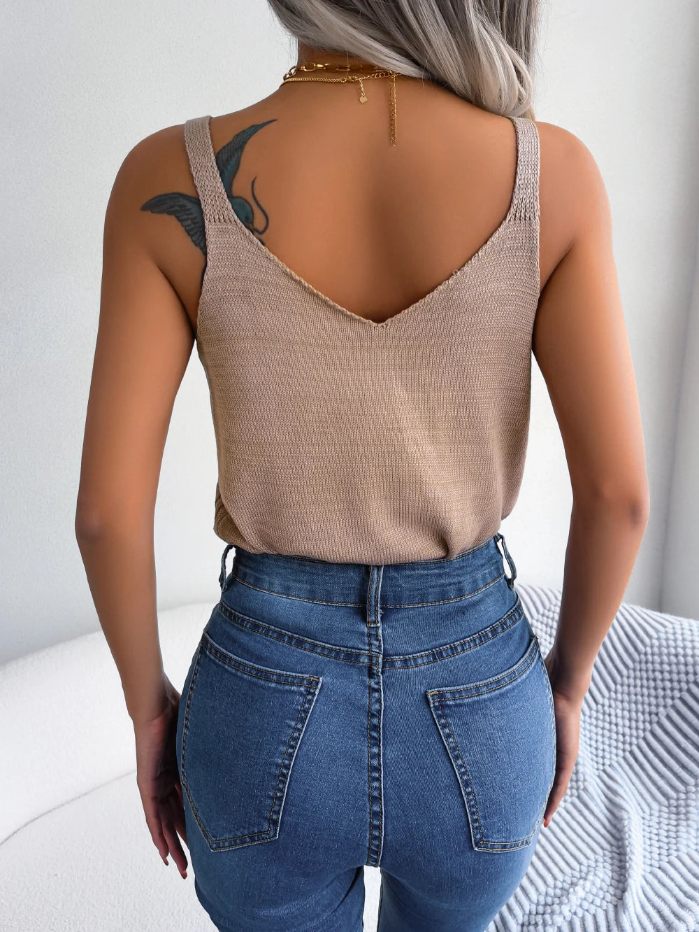Sable Hollow Stitch Top