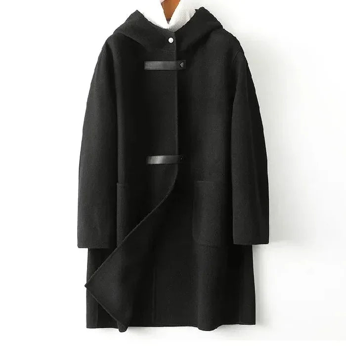 Mireya Hooded Woolen Overcoat