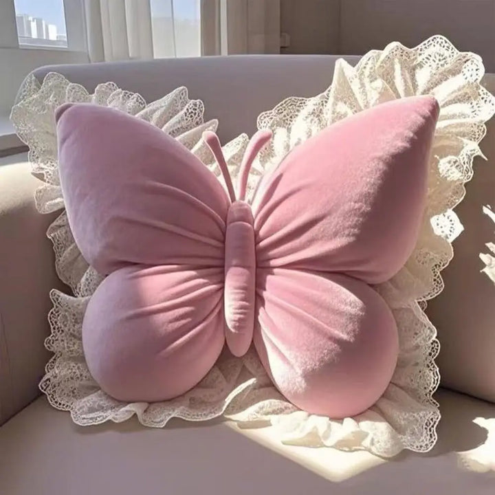 Allure Velvet Butterfly Cushion
