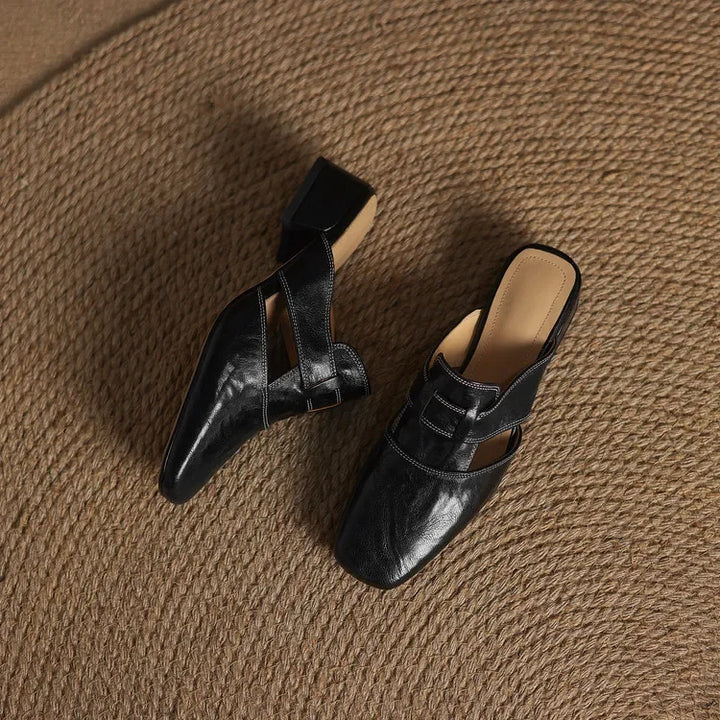 Tavrin Sleek Leather Mules
