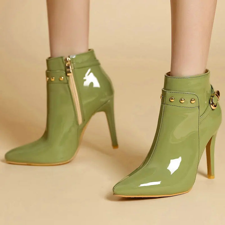 Évianne Noir Stiletto Boots