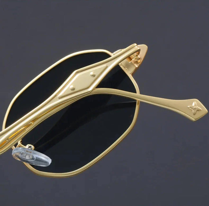 Aurelian Rectangular Metal Sunglasses