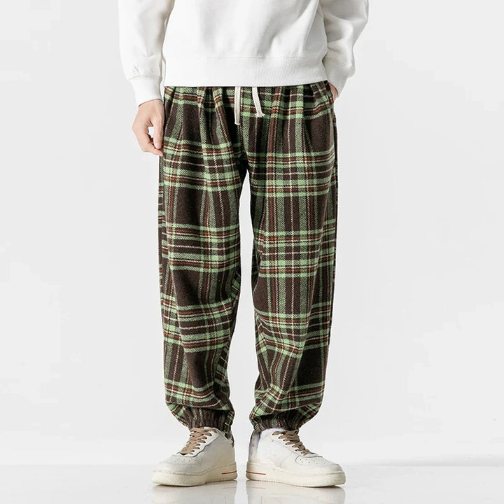 Corbin Plaid Drawstring Sweatpants