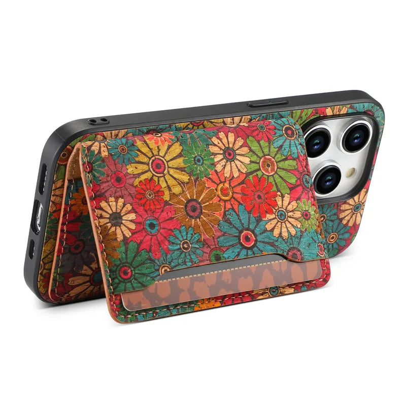 Amber Meadow Leather iPhone Case