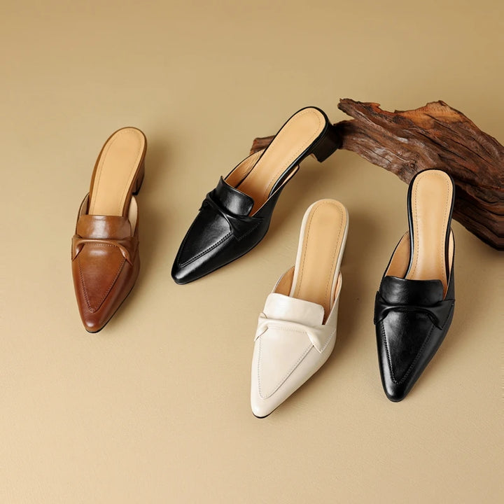 Alvéra Genuine Leather Mules