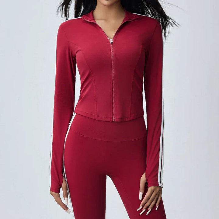 Kaia Sleeve Activewear Zip-Up Top