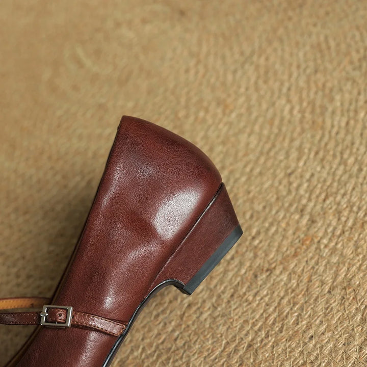 Marlen Noir Leather Pumps