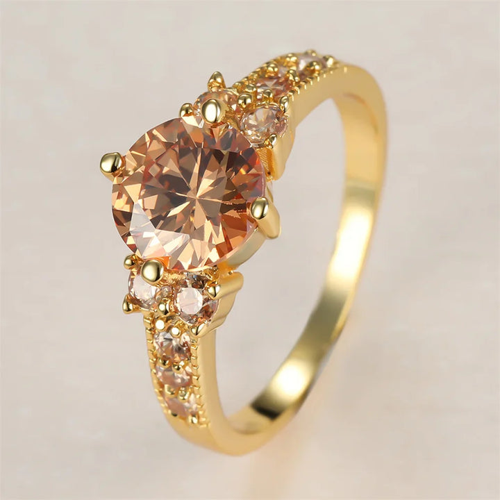 Roseen Champagne Crystal Ring