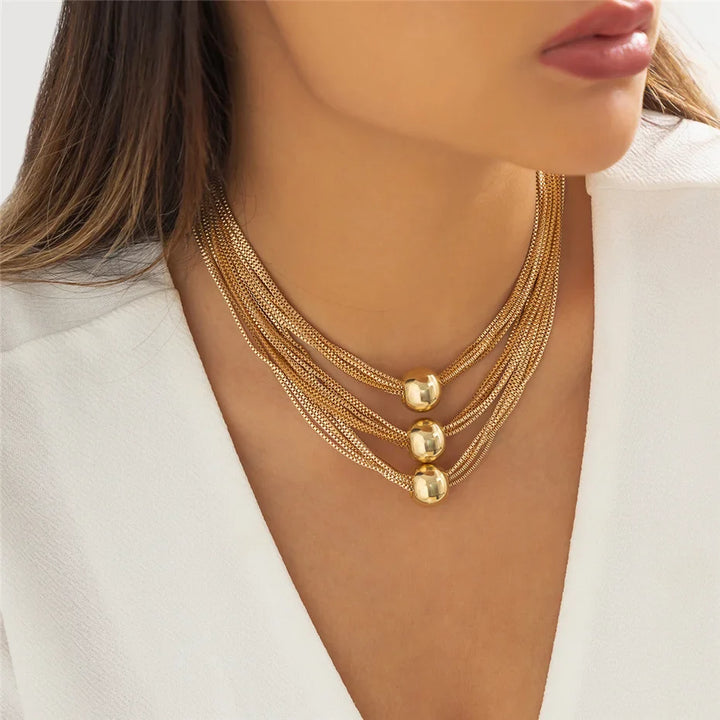 Thalora Ball Drape Necklace