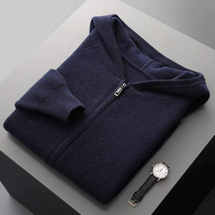 Merrick 100% Wool Zip-Up Hoodie