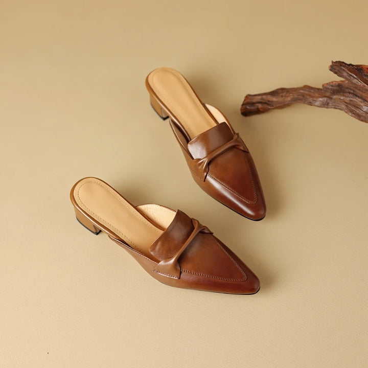 Alvéra Genuine Leather Mules