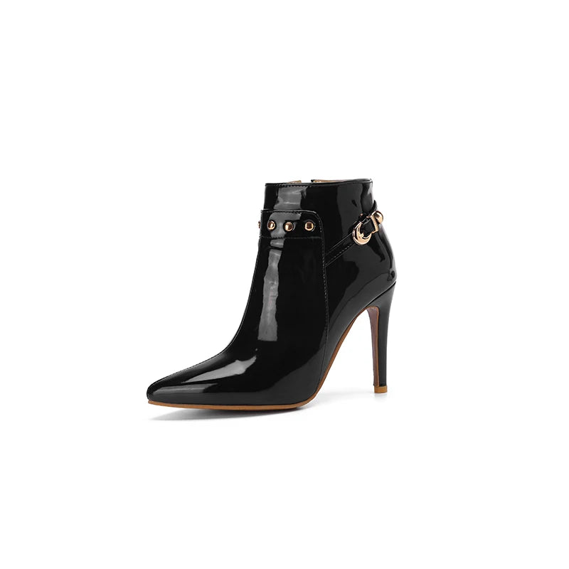 Évianne Noir Stiletto Boots
