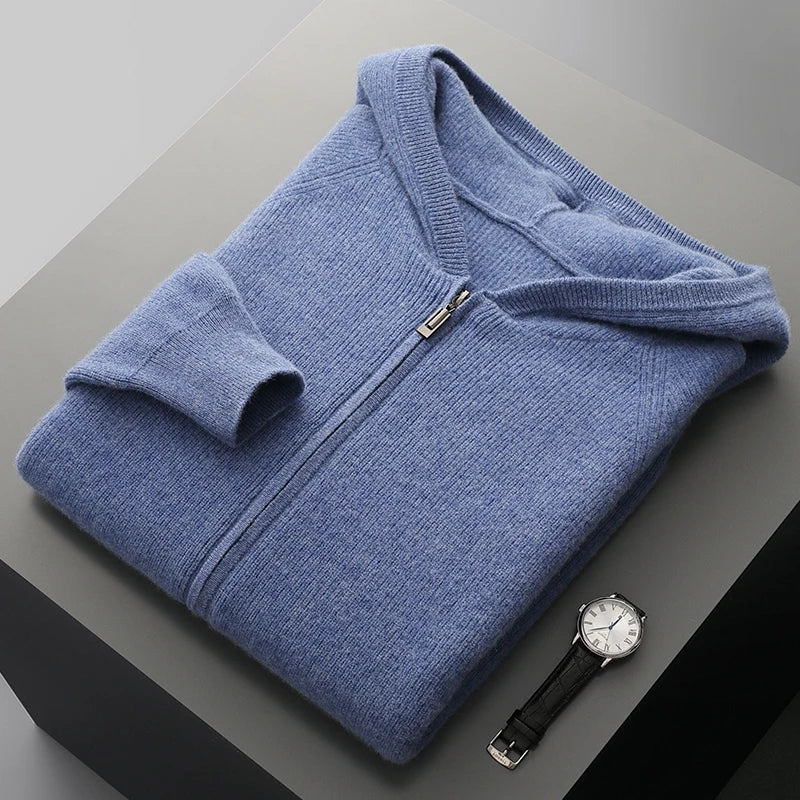 Merrick 100% Wool Zip-Up Hoodie