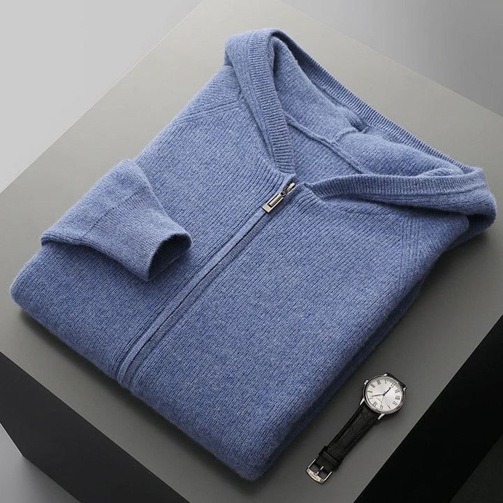 Merrick 100% Wool Zip-Up Hoodie